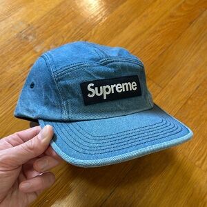 LIGHTLY USED Supreme Camp Cap - Blue Denim